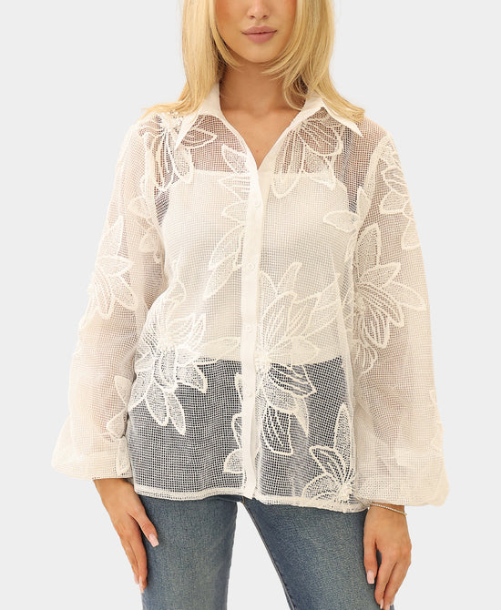 Mesh Flower Blouse view 1