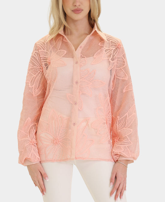 Mesh Flower Blouse view 1