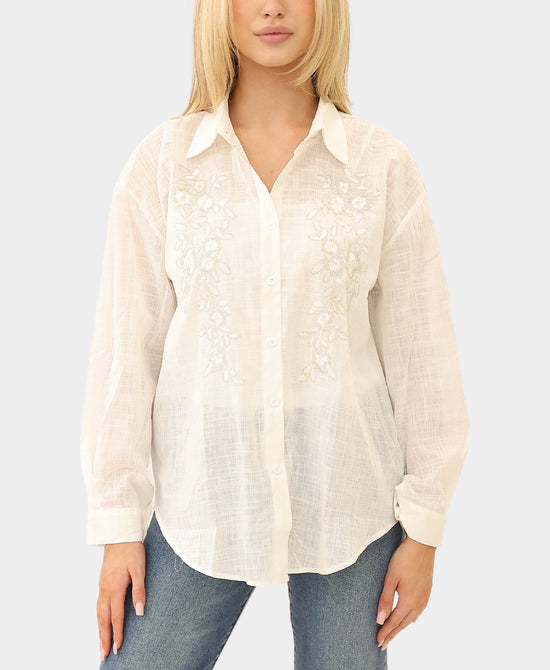 Embroidered Blouse w/ Beads view 1