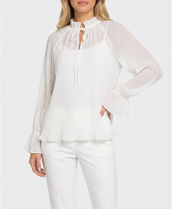 
Pleated Blouse in WHITE view 1