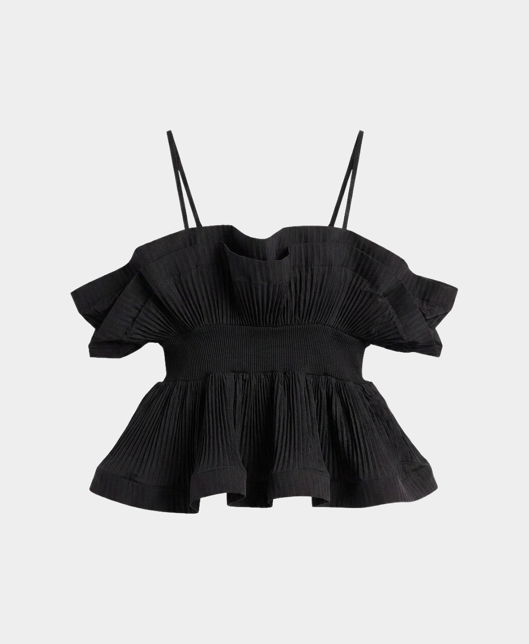 Pleated Peplum Top – FOX'S - Online
