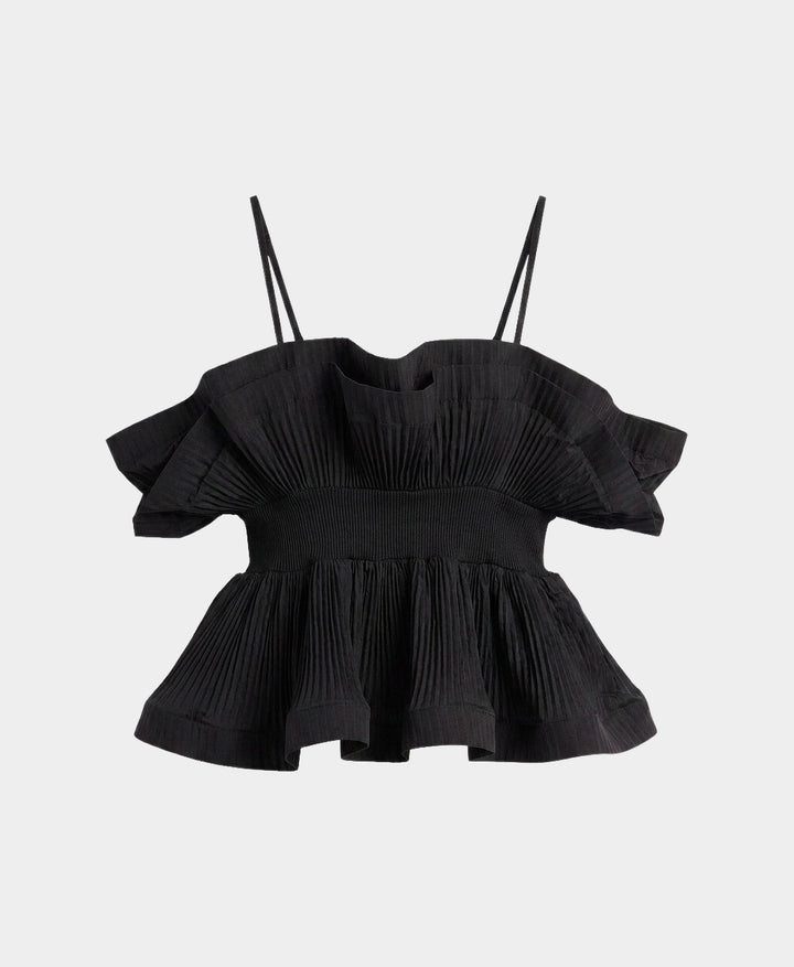 トップス MAiSON Vol.2 Pleated Ruffle Peplum Top Vol.2 Pleated