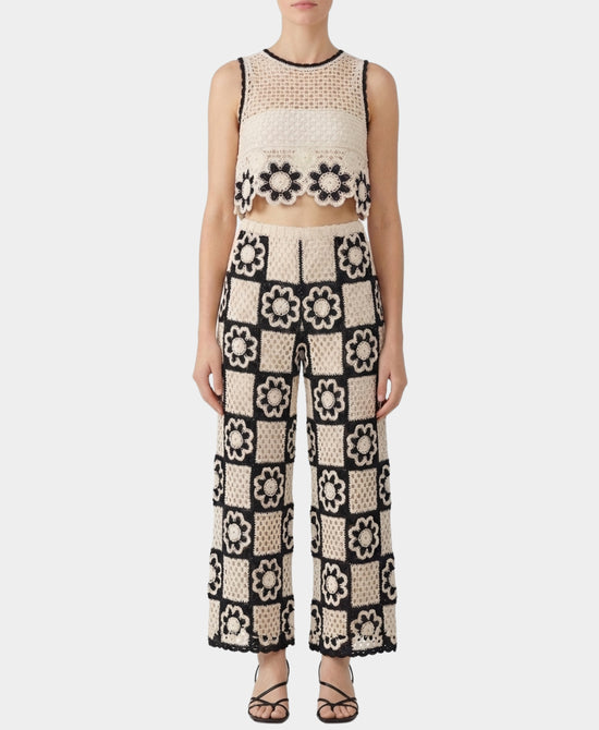 Granny Square Crochet Top & Pants Set- 2 Pc Set view 1