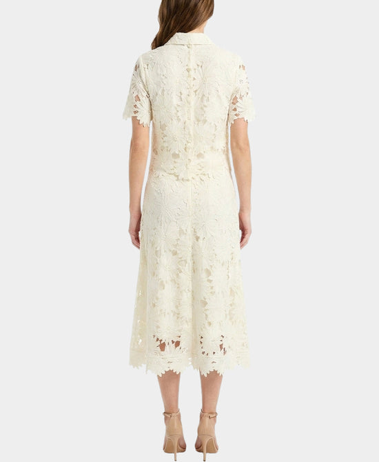 
Crochet Lace Top & Skirt - 2 Pc Set in CREAM view 2