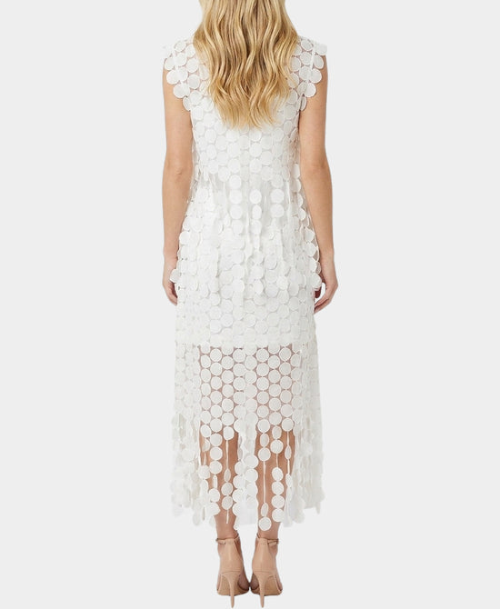 
Circle Fringe Top & Skirt Set- 2 Pc Set in WHITE view 2