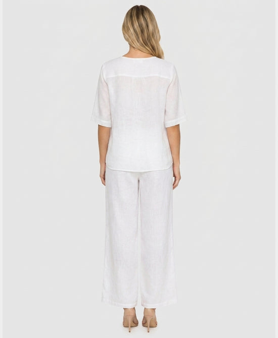 
Floral Top & Pants Set- 2 Pc Set in WHITE/BLUE view 2