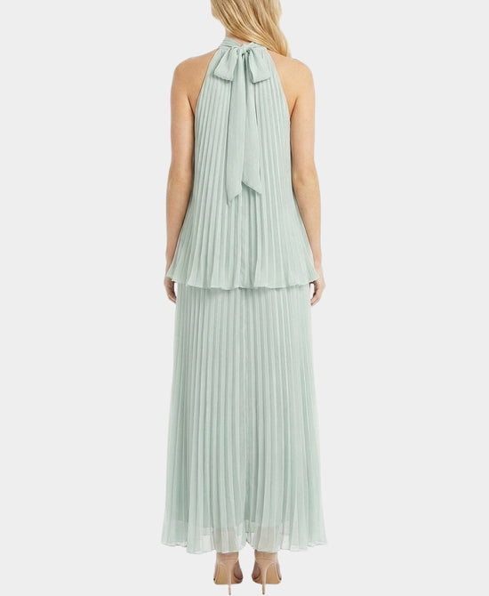 
Pleated Top & Skirt - 2 Pc Set in GREEN view 2