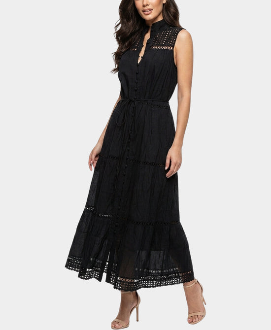 
Tiered Maxi Dress in BLACK view 1