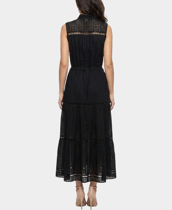 
Tiered Maxi Dress in BLACK view 2