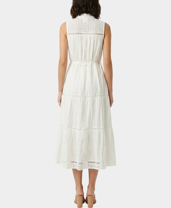 
Eyelet Tiered Maxi Dress in WHITE view 2