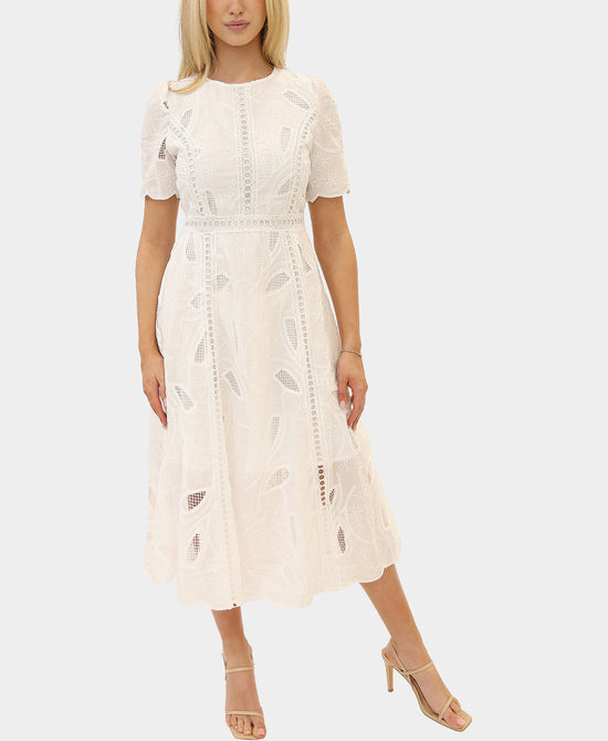 Embroidered Midi Dress view 1