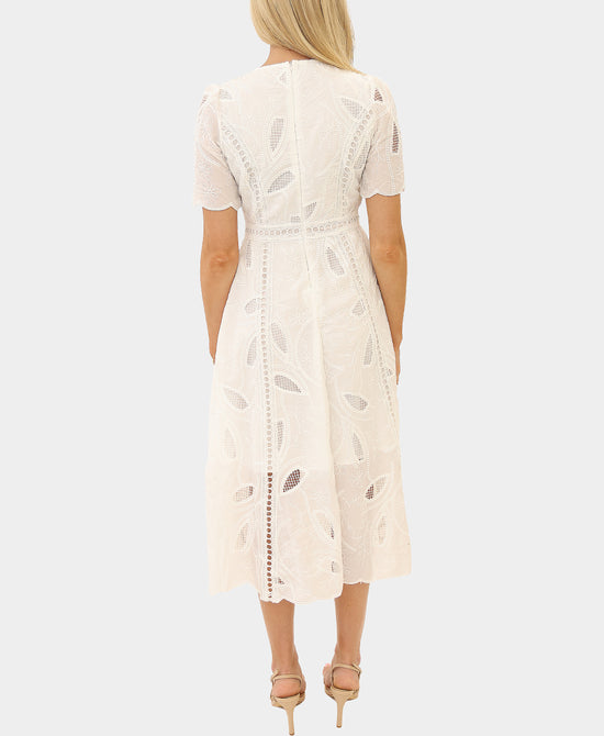 Embroidered Midi Dress view 2