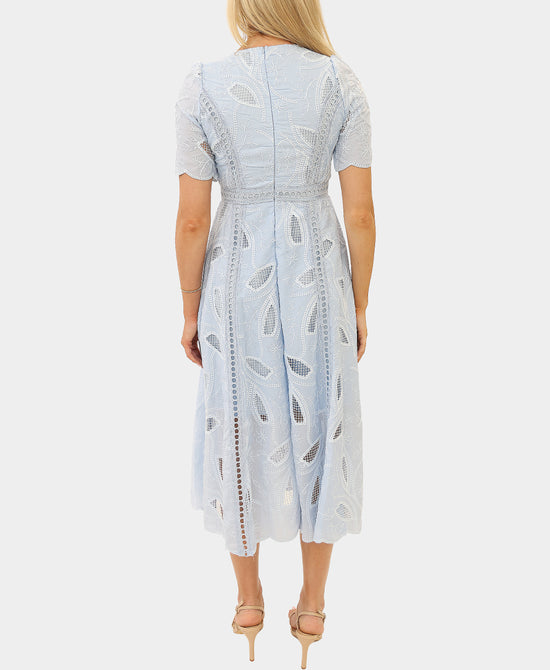 Embroidered Midi Dress view 2