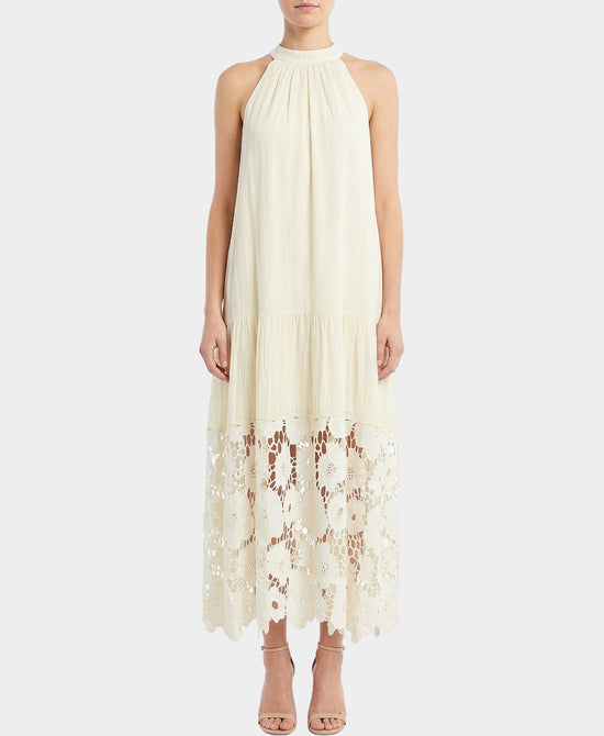 Halter Dress w/ Crochet Trim view 1