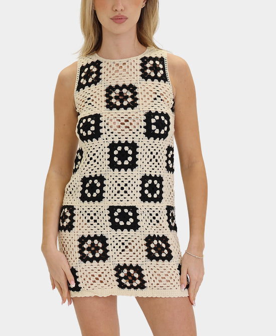 Crochet Granny Square Swim Cover-Up view 1