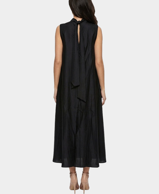 
Maxi Dress w/ 3D Flowers & Sequins in BLACK view 2