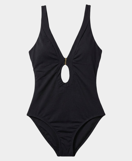
Keyhole One-Piece Swimsuit in BLACK view 2