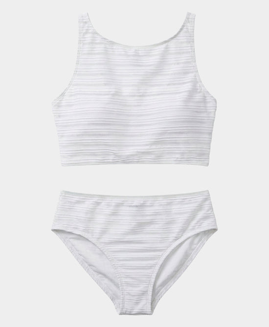 
Solid High Neck Bikini - 2 Pc Set in WHITE view 1