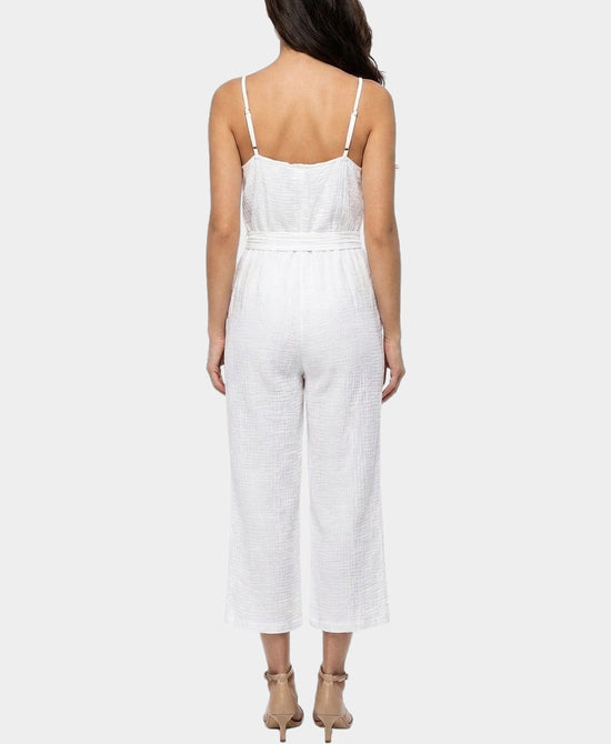 
Swim Cover-Up Jumpsuit in WHITE view 2