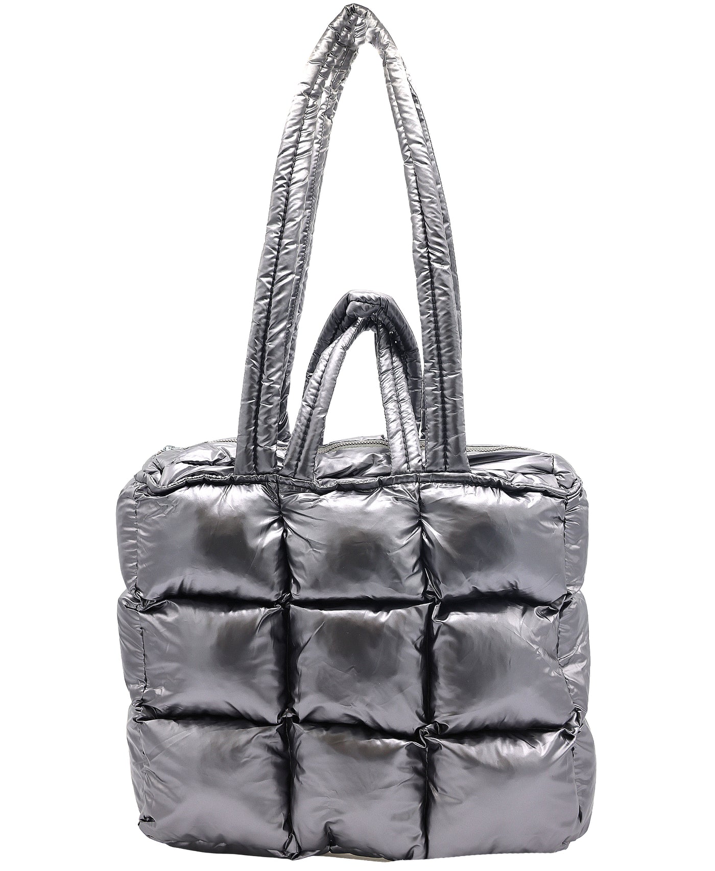 Glossy Puffer Quilted Handbag view 1