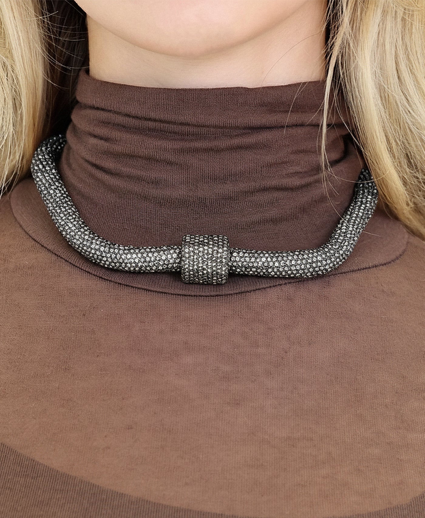 Crystal Square Necklace view 1