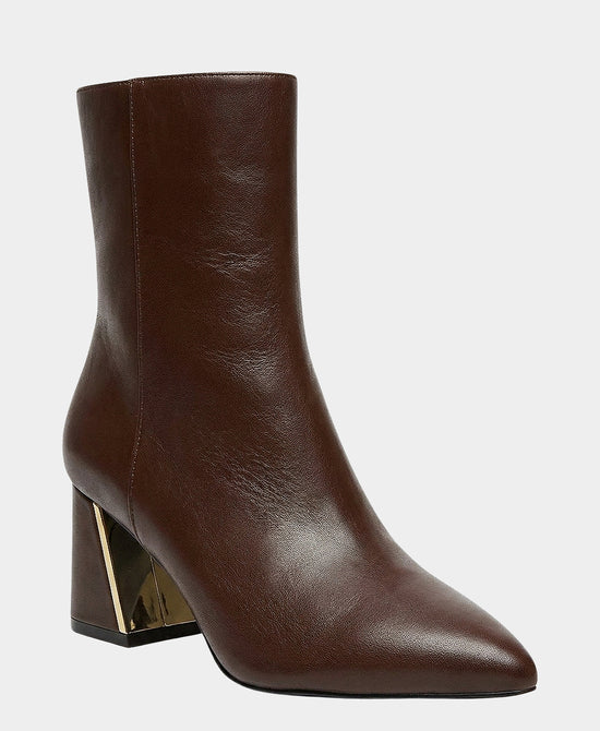 
Gold Brim Heel Bootie in BROWN view 1
