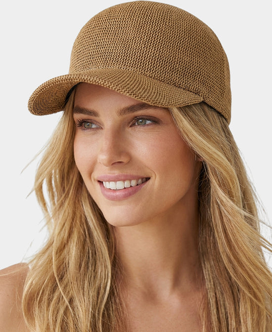 
Straw Baseball Hat in TAN view 1