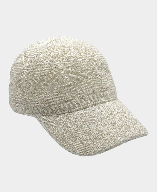 
Crochet Baseball Hat in WHITE view 2