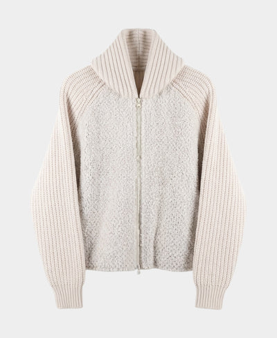 Shearling Jacket w/ Knit Sleeves image 3