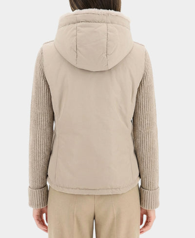 Shearling Jacket w/ Knit Sleeves image 2