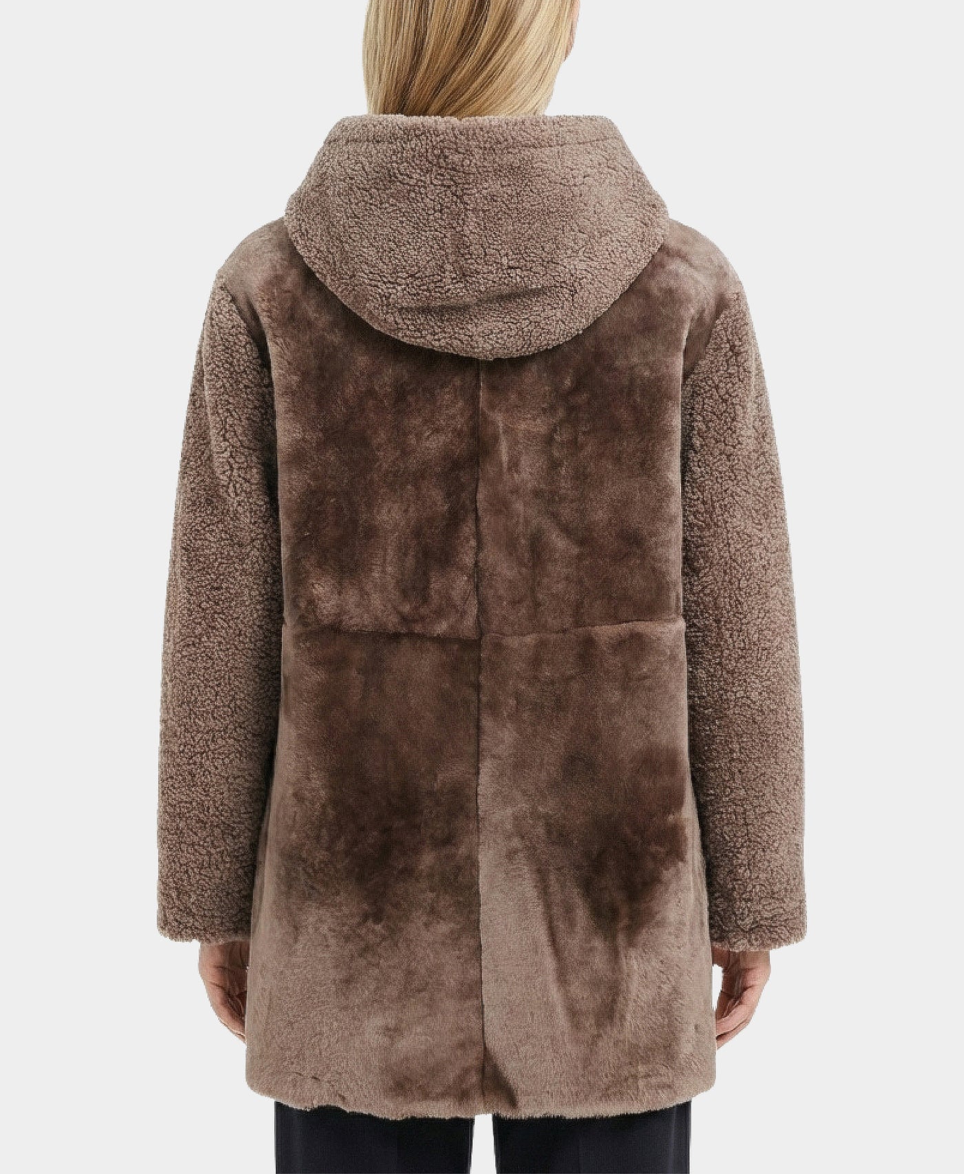 Shearling Coat w/ Hood view 2
