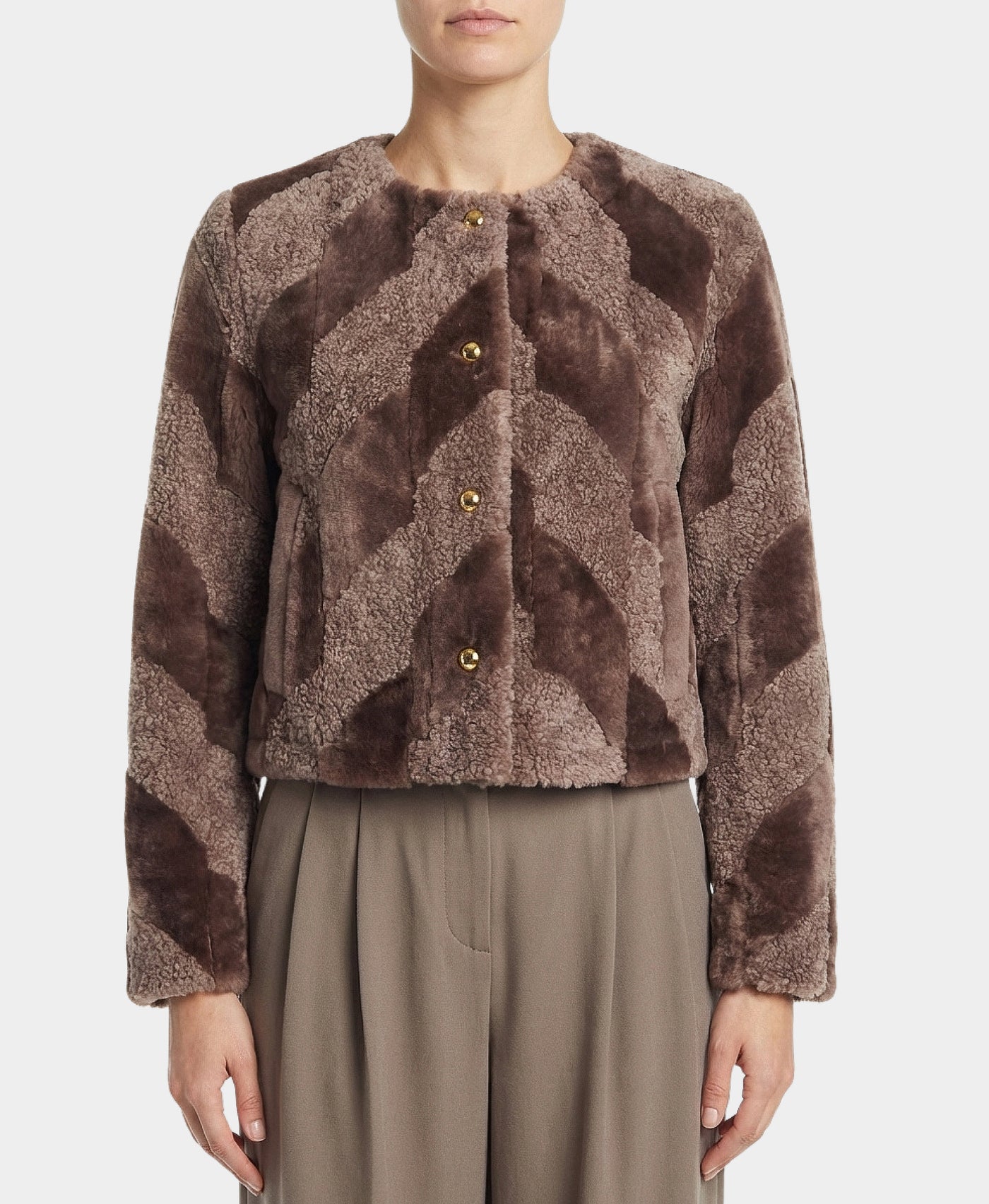 Tonal Shearling Jacket view 1