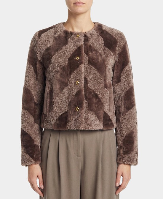 Tonal Shearling Jacket view 