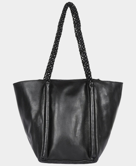 
Leather Tote Bag in BLACK view 1