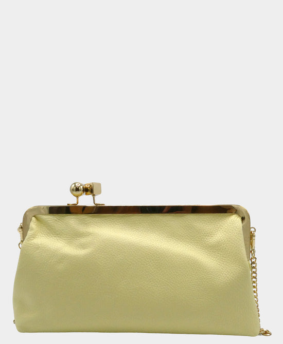 
Leather Clutch Bag in YELLOW view 1