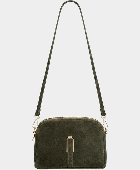 
Suede Crossbody Bag in DARK OLIVE view 1
