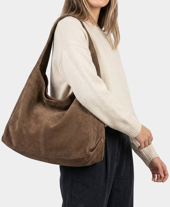 
Suede Tote Bag in TAUPE view 2
