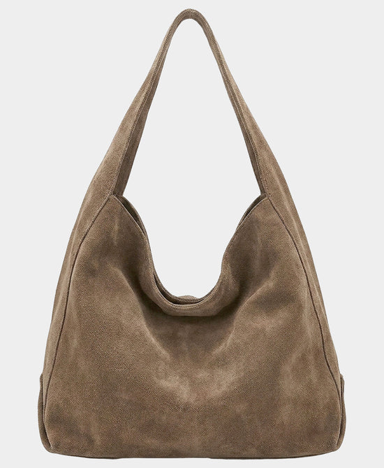 
Suede Tote Bag in TAUPE view 1