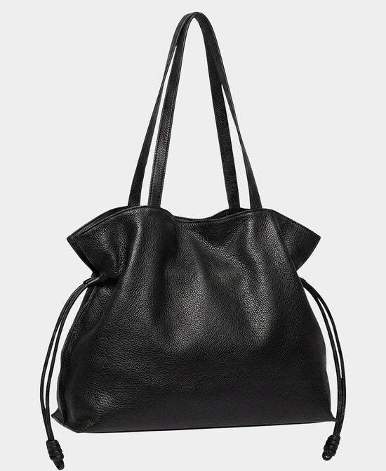 
Leather Tote Bag in BLACK view 2