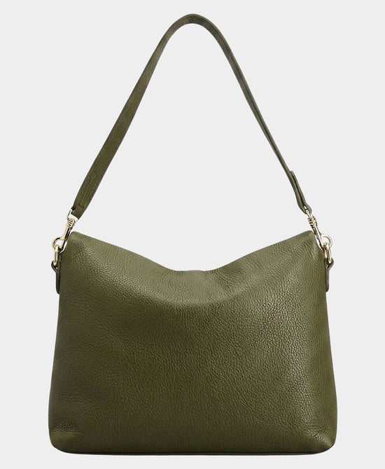 
Leather Envelope Crossbody Bag in DARK OLIVE view 2