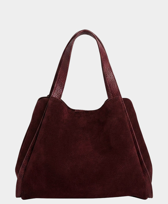 
Suede Handbag in BURGUNDY view 2