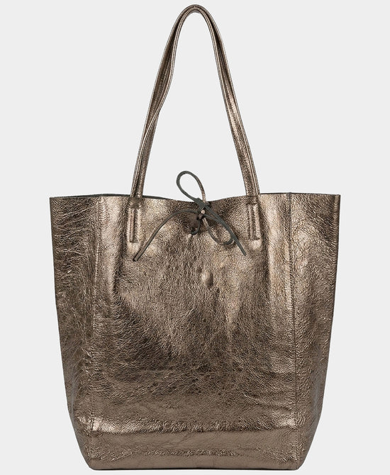 
Metallic Tote Bag in DARK GOLD view 1