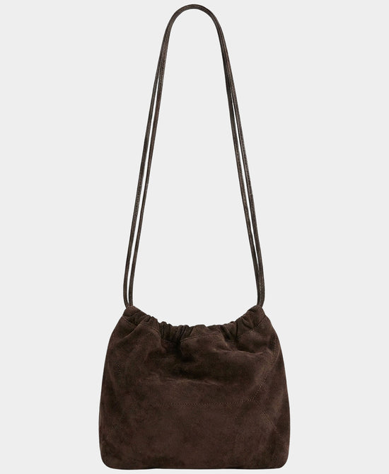 
Suede Crossbody Bag in DARK BROWN view 1