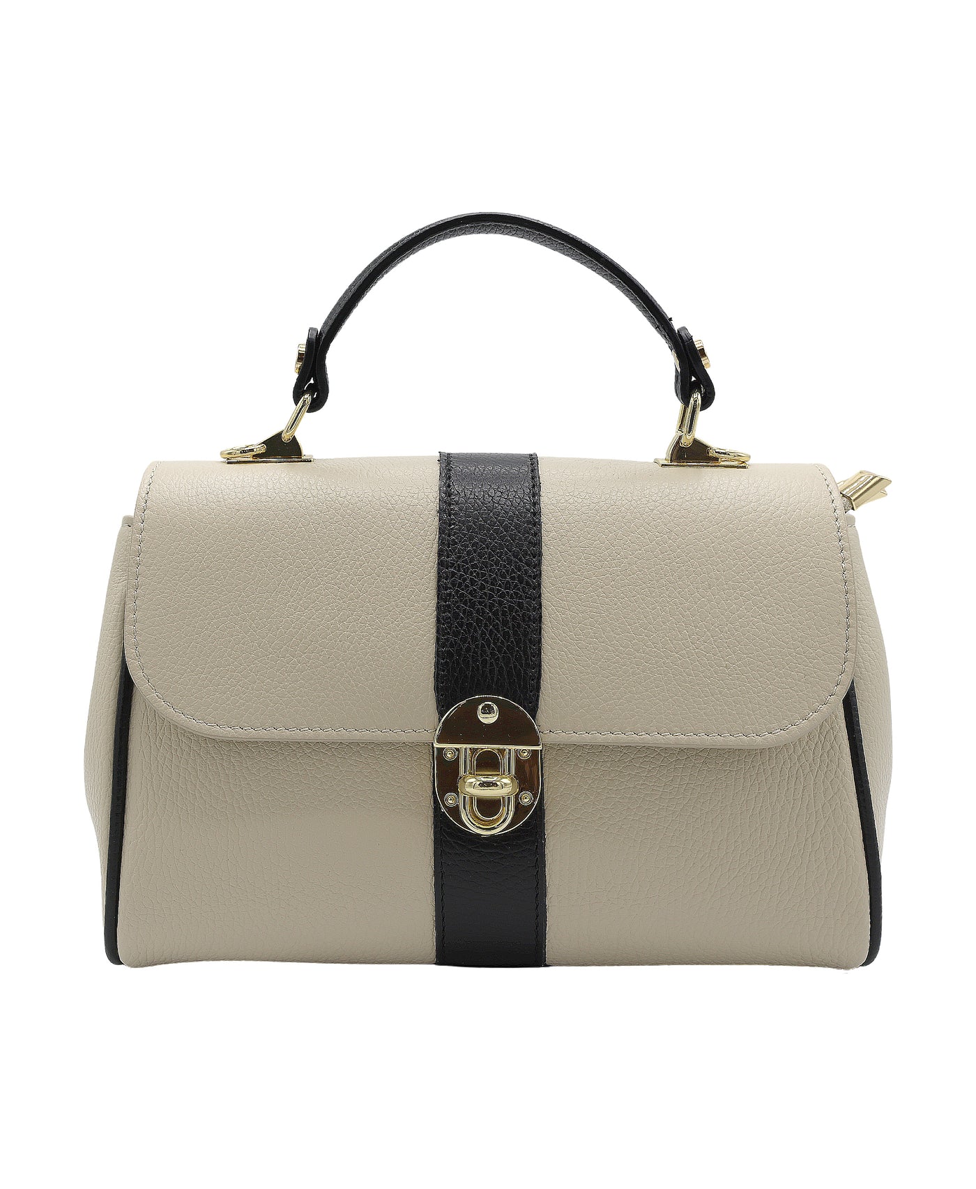 Two Tone Leather Handbag view 2