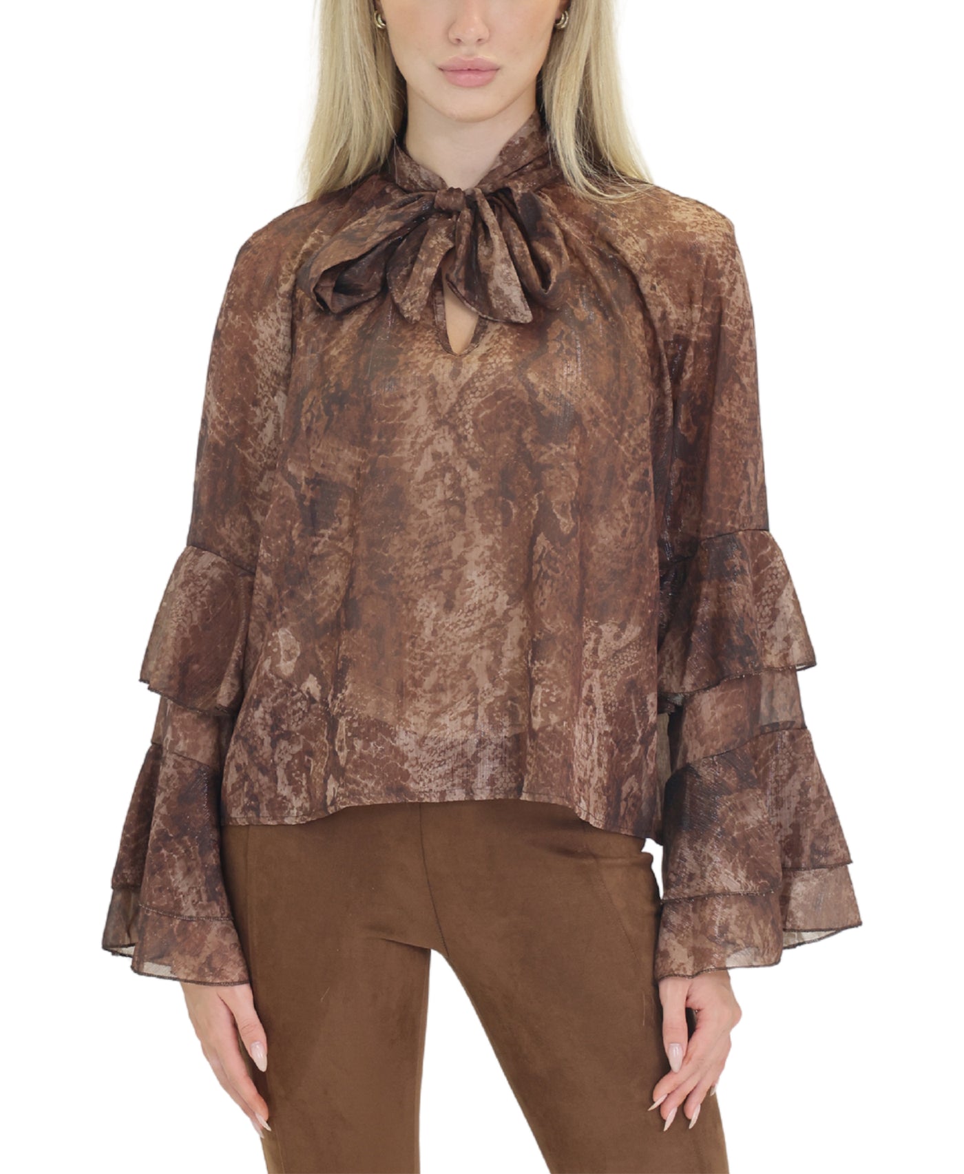 Animal Print Shimmer Blouse view 1