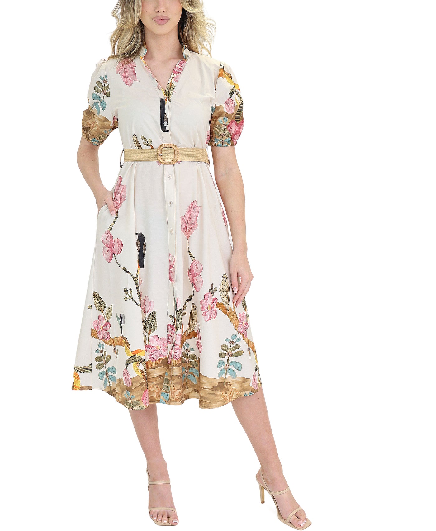 Floral Print Midi Dress view 1