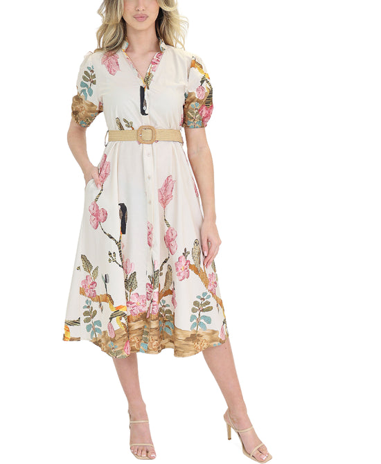 Floral Print Midi Dress view 