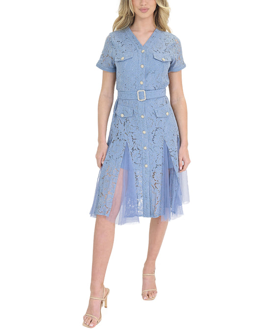 Lace Dress w/ Tulle view 