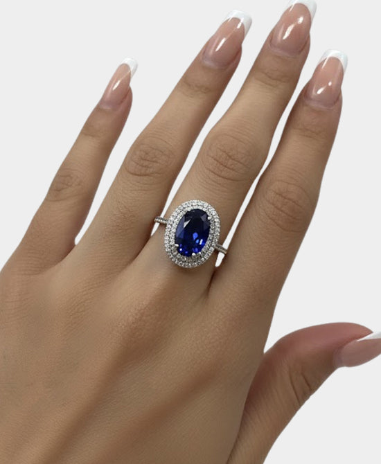 Sterling Silver Oval Ring view 