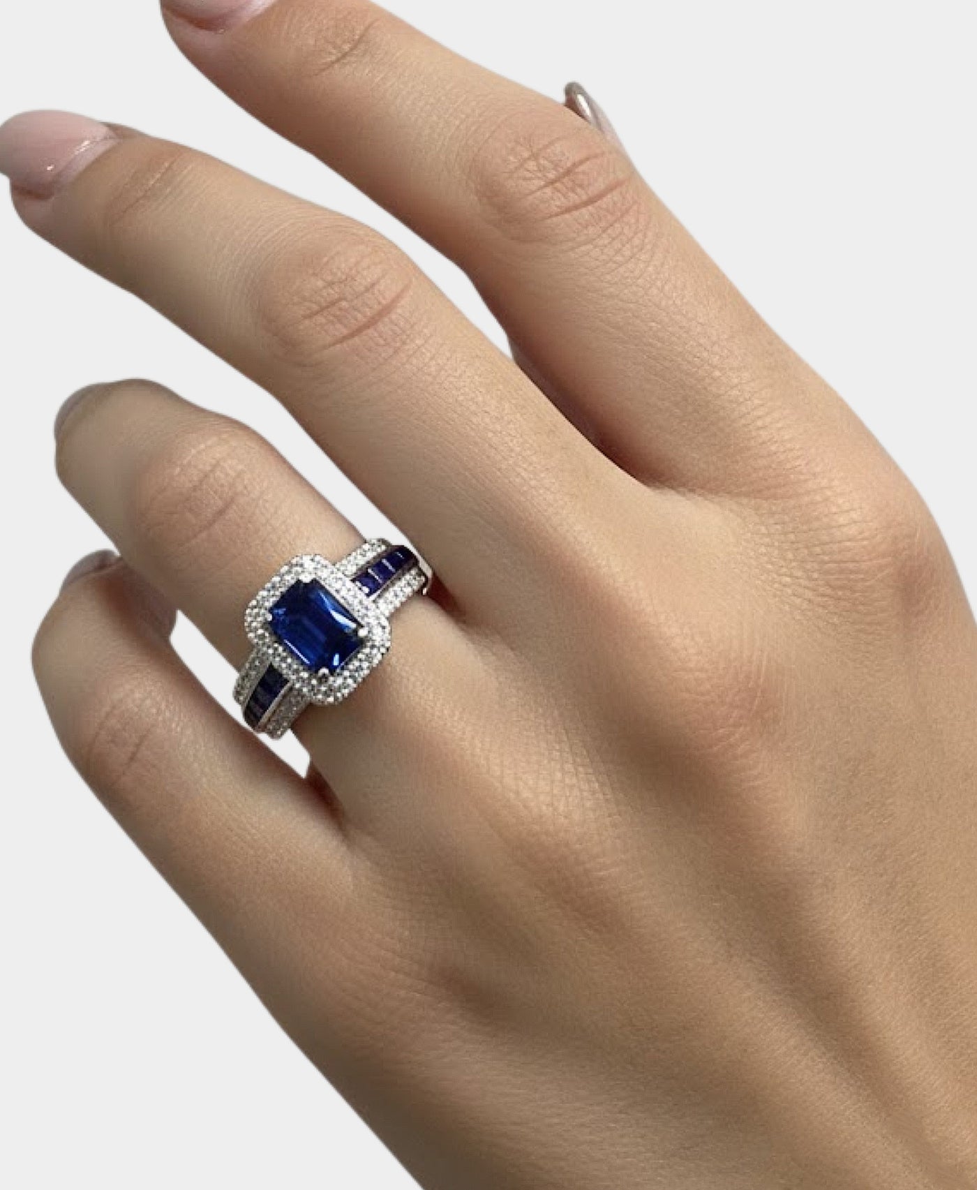 Sterling Silver Rectangle Ring view 1